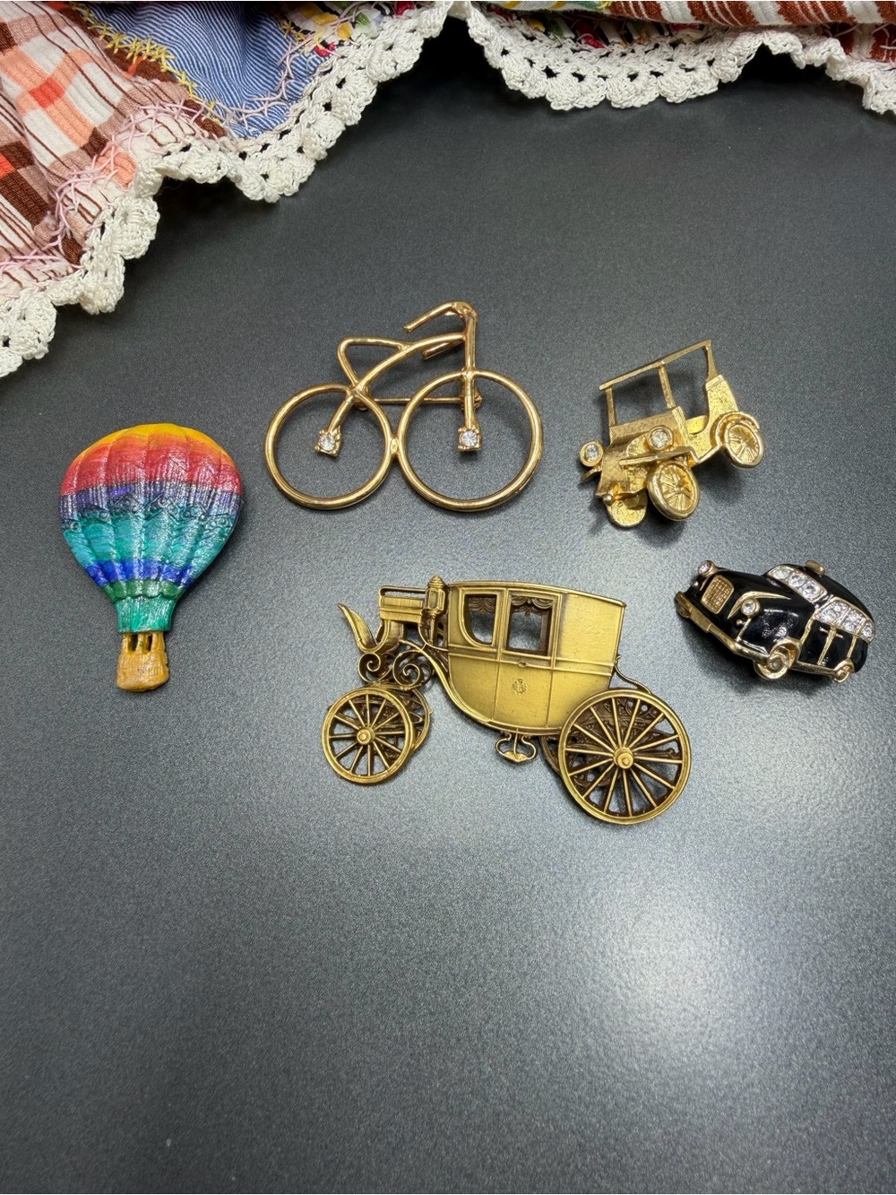 😎50% off Vintage Transportation brooches  #219UB